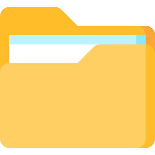 icon of a folder with documents inside